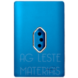 Conjunto Tomada Vertical 10A  - Novara Especiais Azul Fosco